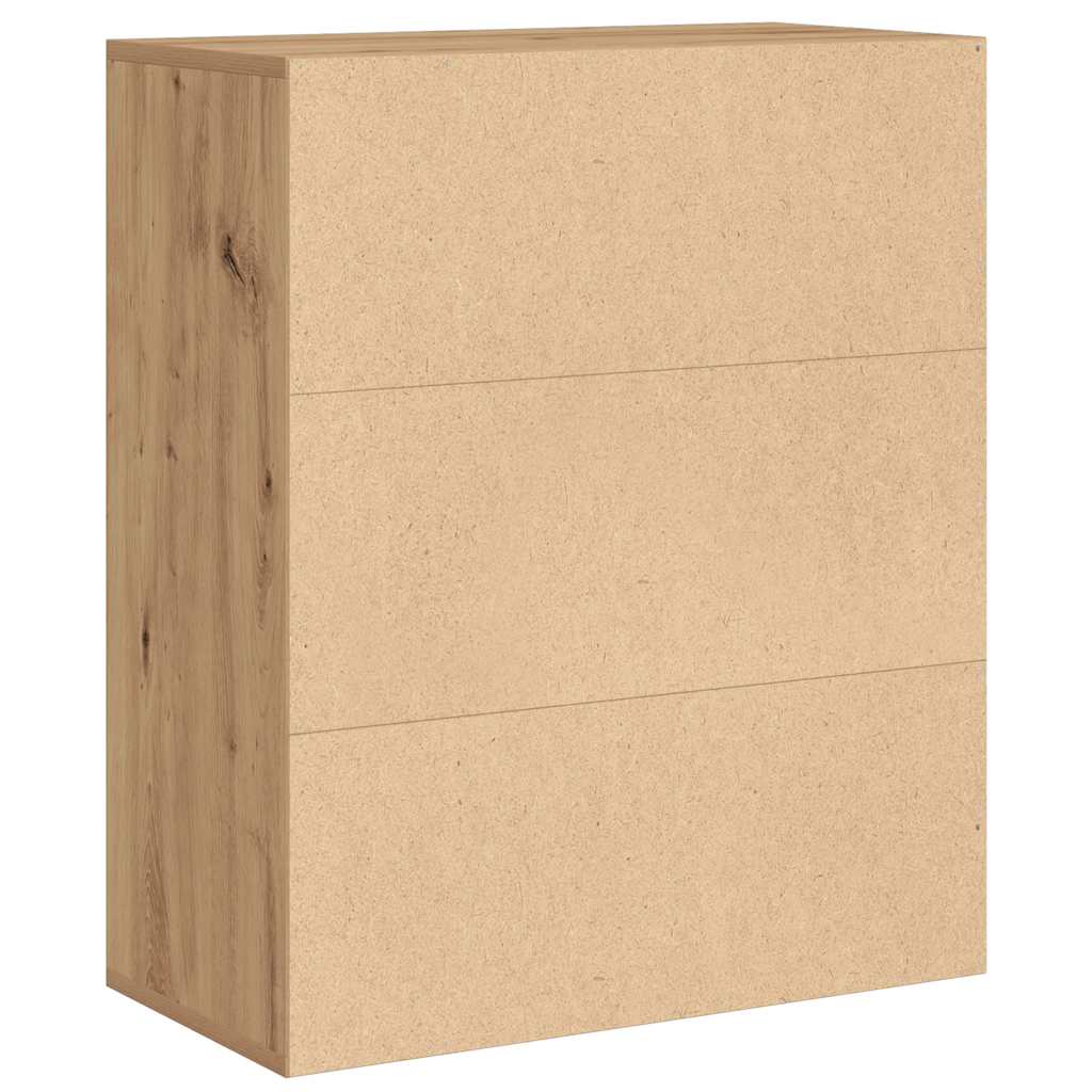 Bibliothèque chêne artisanal 60x30x71,5 cm bois d'ingénierie - XIOS