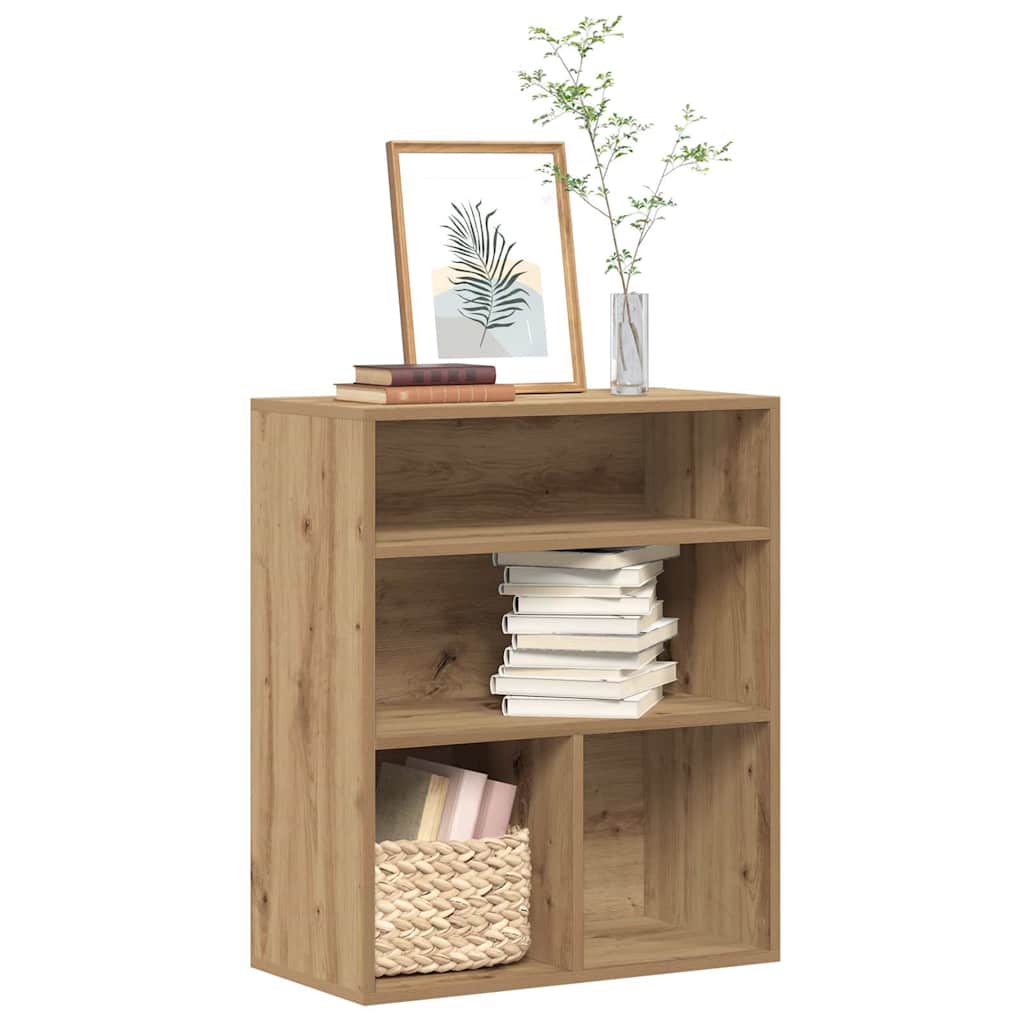 Bibliothèque chêne artisanal 60x30x71,5 cm bois d'ingénierie - XIOS