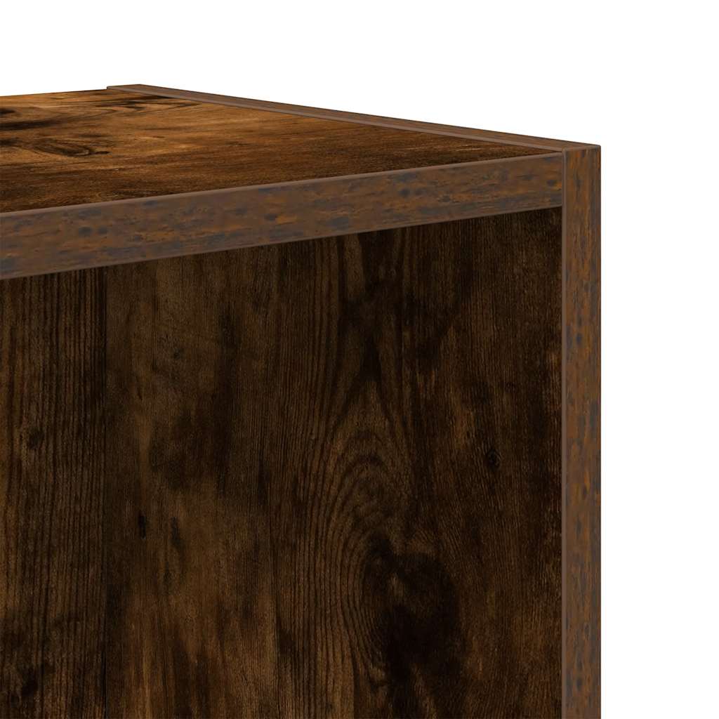 Bibliothèque chêne fumé 31x24x52 cm bois d'ingénierie - XIOS