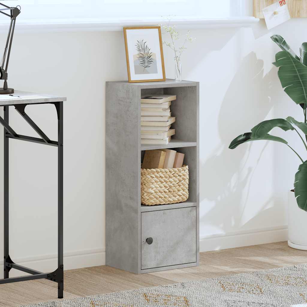 Bibliothèque gris béton 31x24x77 cm bois d'ingénierie - XIOS