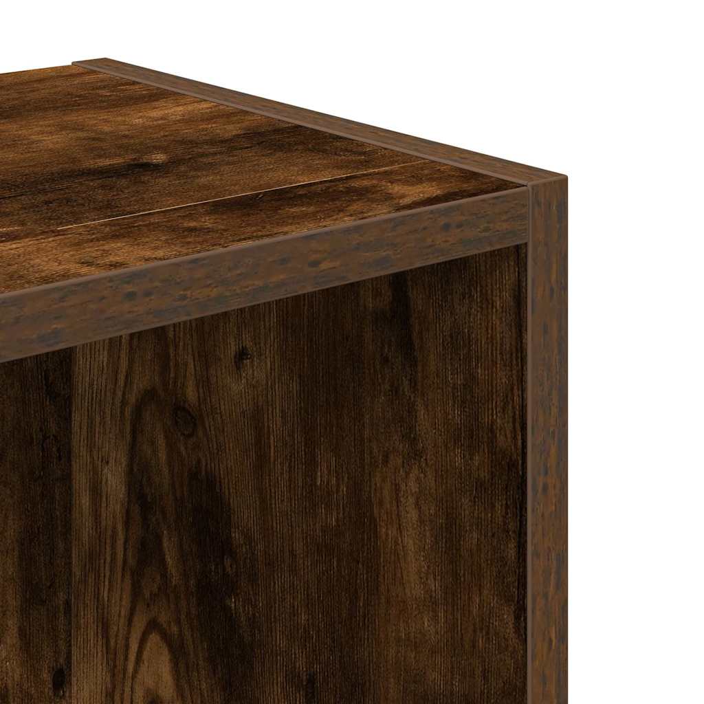 Bibliothèque chêne fumé 31x24x77 cm bois d'ingénierie - XIOS