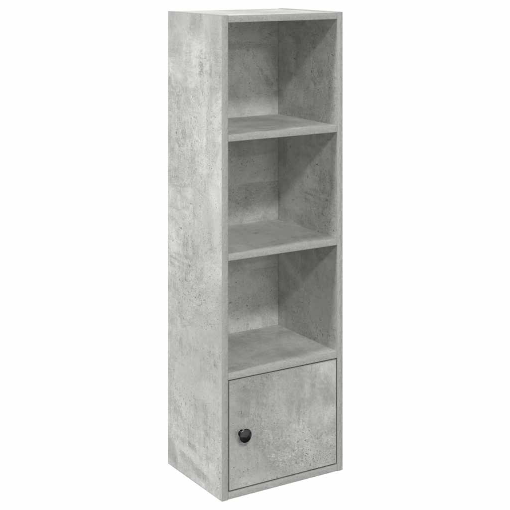 Bibliothèque gris béton 31x24x102 cm bois d'ingénierie - XIOS