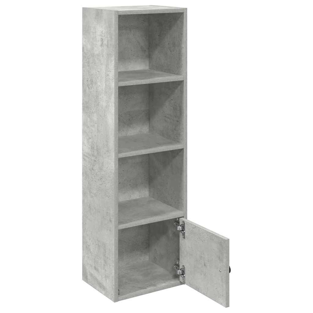 Bibliothèque gris béton 31x24x102 cm bois d'ingénierie - XIOS