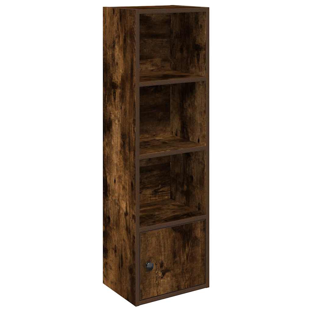 Bibliothèque chêne fumé 31x24x102 cm bois d'ingénierie - XIOS