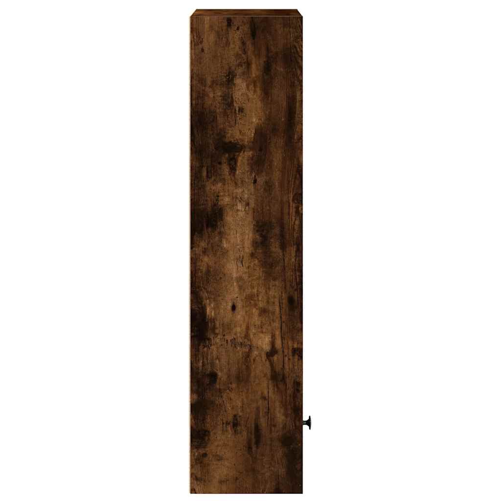 Bibliothèque chêne fumé 31x24x102 cm bois d'ingénierie - XIOS