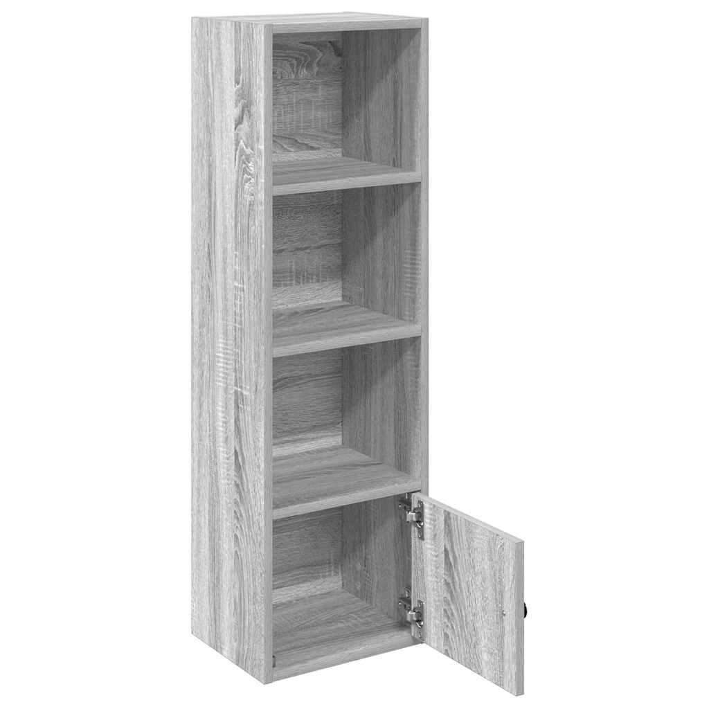 Bibliothèque sonoma gris 31x24x102 cm bois d'ingénierie - XIOS
