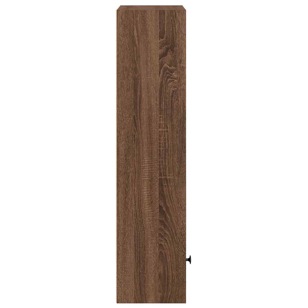 Bibliothèque chêne marron 31x24x102 cm bois d'ingénierie - XIOS