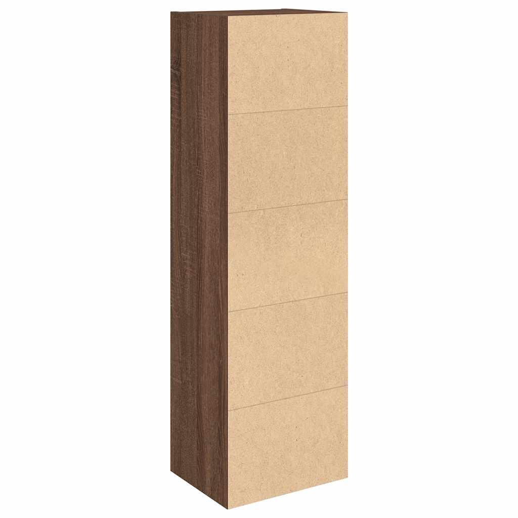 Bibliothèque chêne marron 31x24x102 cm bois d'ingénierie - XIOS