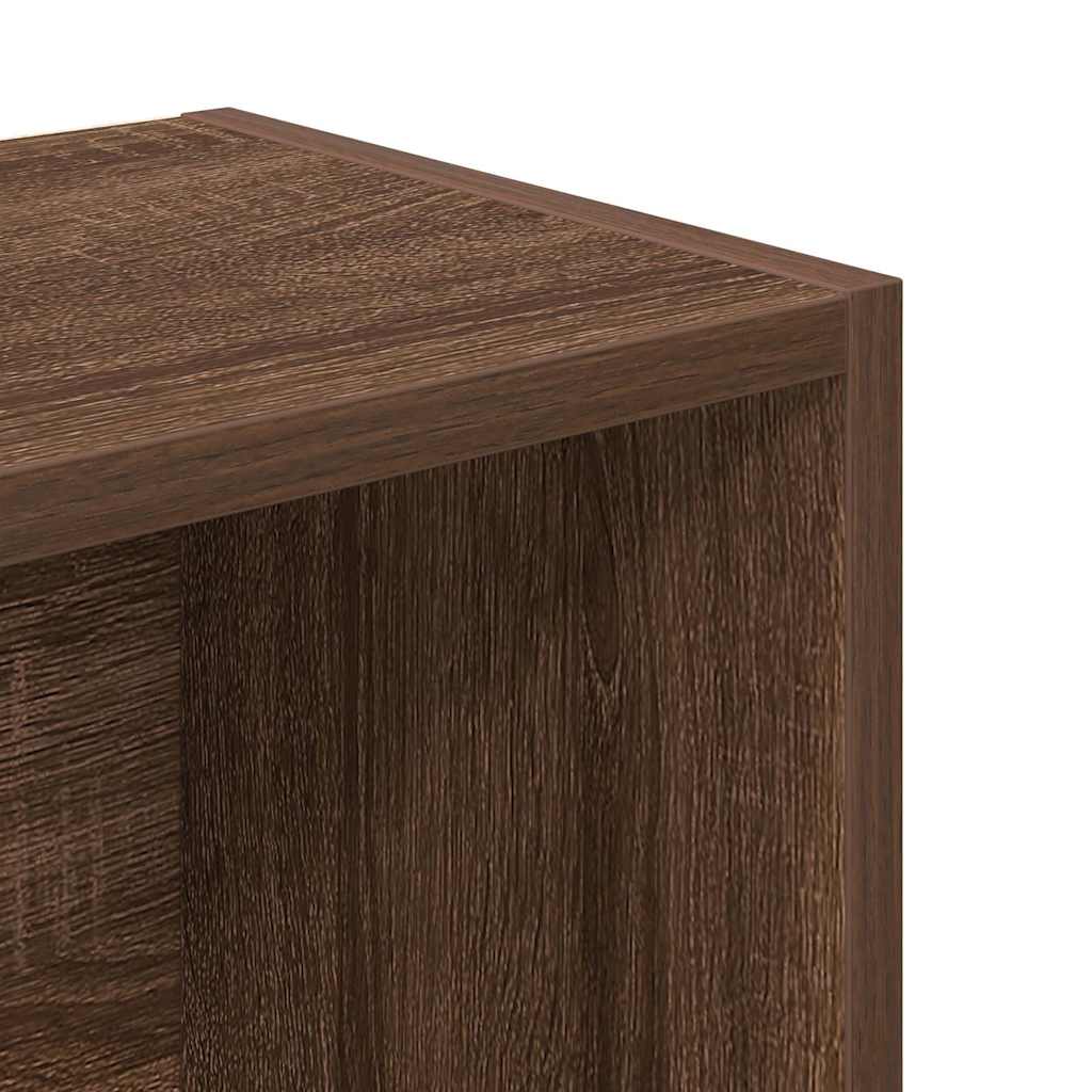 Bibliothèque chêne marron 31x24x102 cm bois d'ingénierie - XIOS