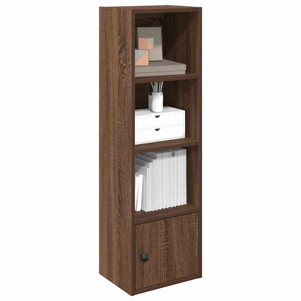 Bibliothèque chêne marron 31x24x102 cm bois d'ingénierie - XIOS