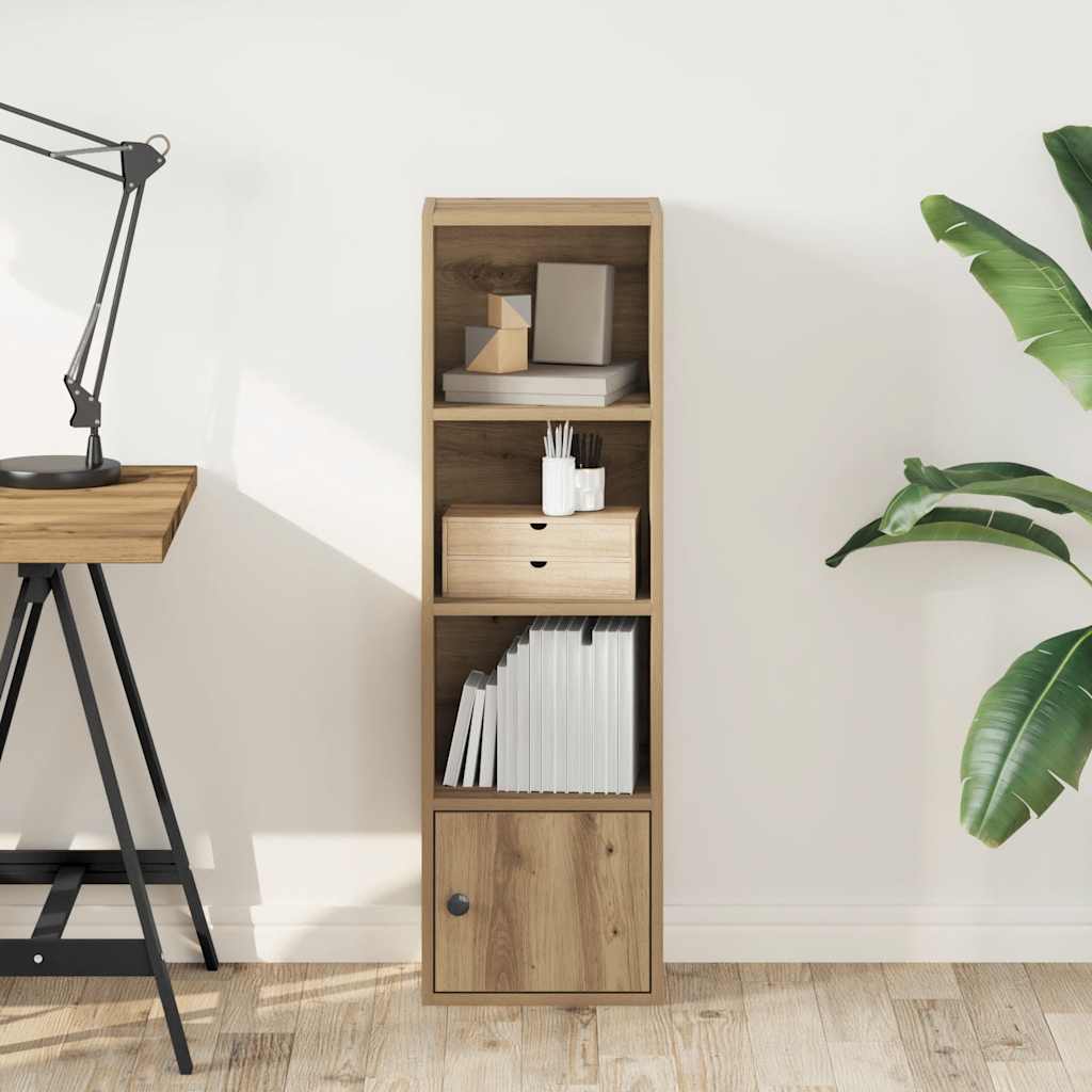 Bibliothèque chêne artisanal 31x24x102 cm bois d'ingénierie - XIOS