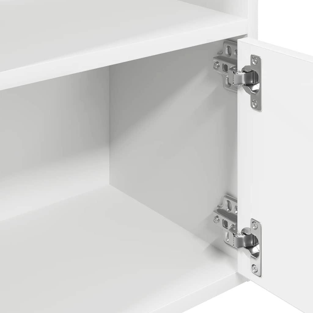 Bibliothèque blanc 31x24x127 cm bois d'ingénierie - XIOS