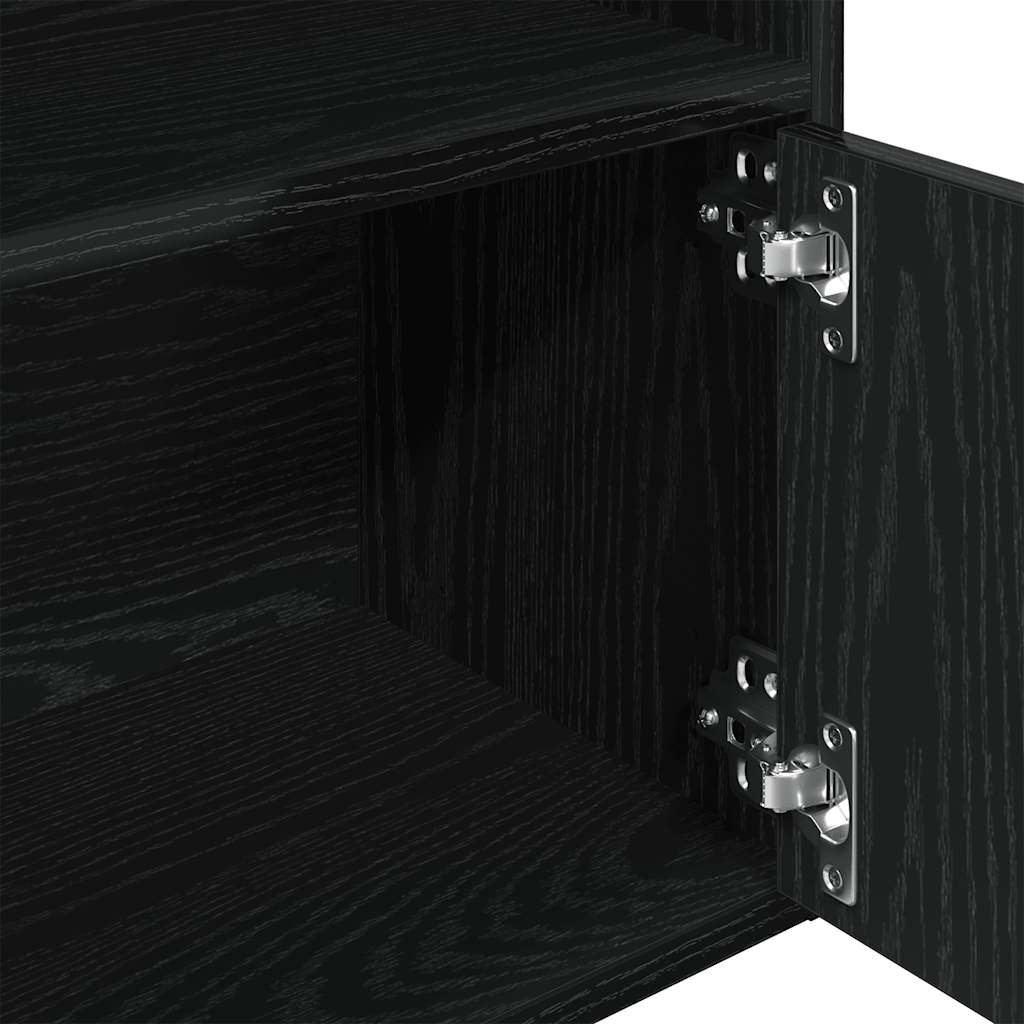 Bibliothèque chêne noir 31x24x127 cm bois d'ingénierie - XIOS