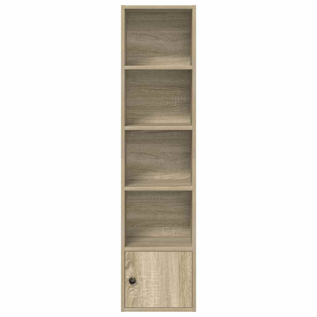Bibliothèque chêne fumé 31x24x127 cm bois d'ingénierie - XIOS