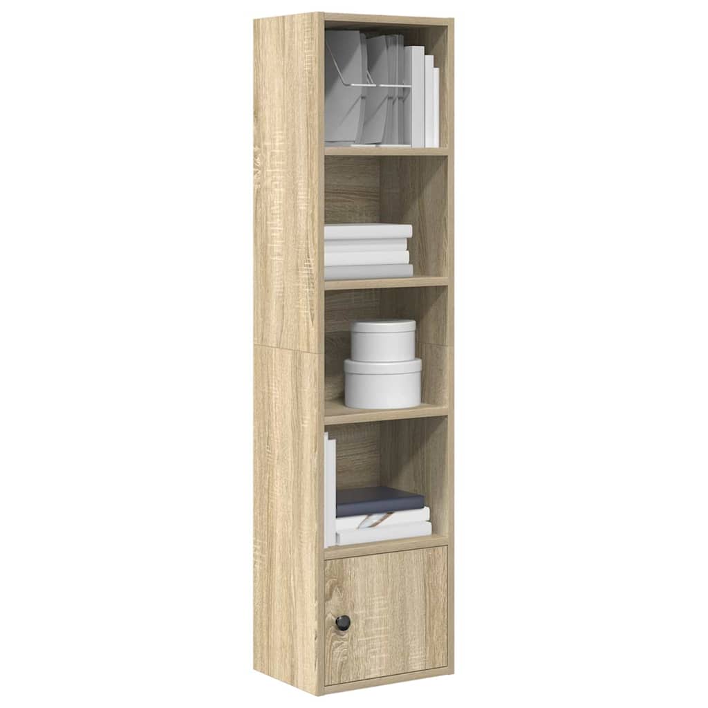 Bibliothèque chêne fumé 31x24x127 cm bois d'ingénierie - XIOS