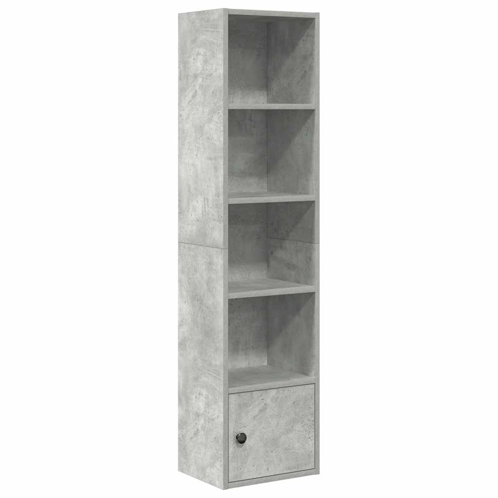 Bibliothèque gris béton 31x24x127 cm bois d'ingénierie - XIOS