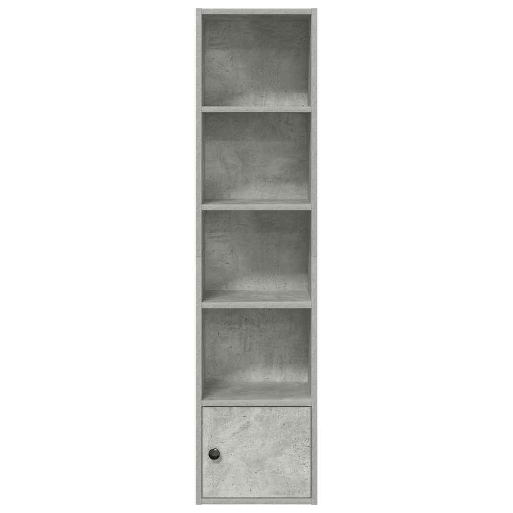 Bibliothèque gris béton 31x24x127 cm bois d'ingénierie - XIOS