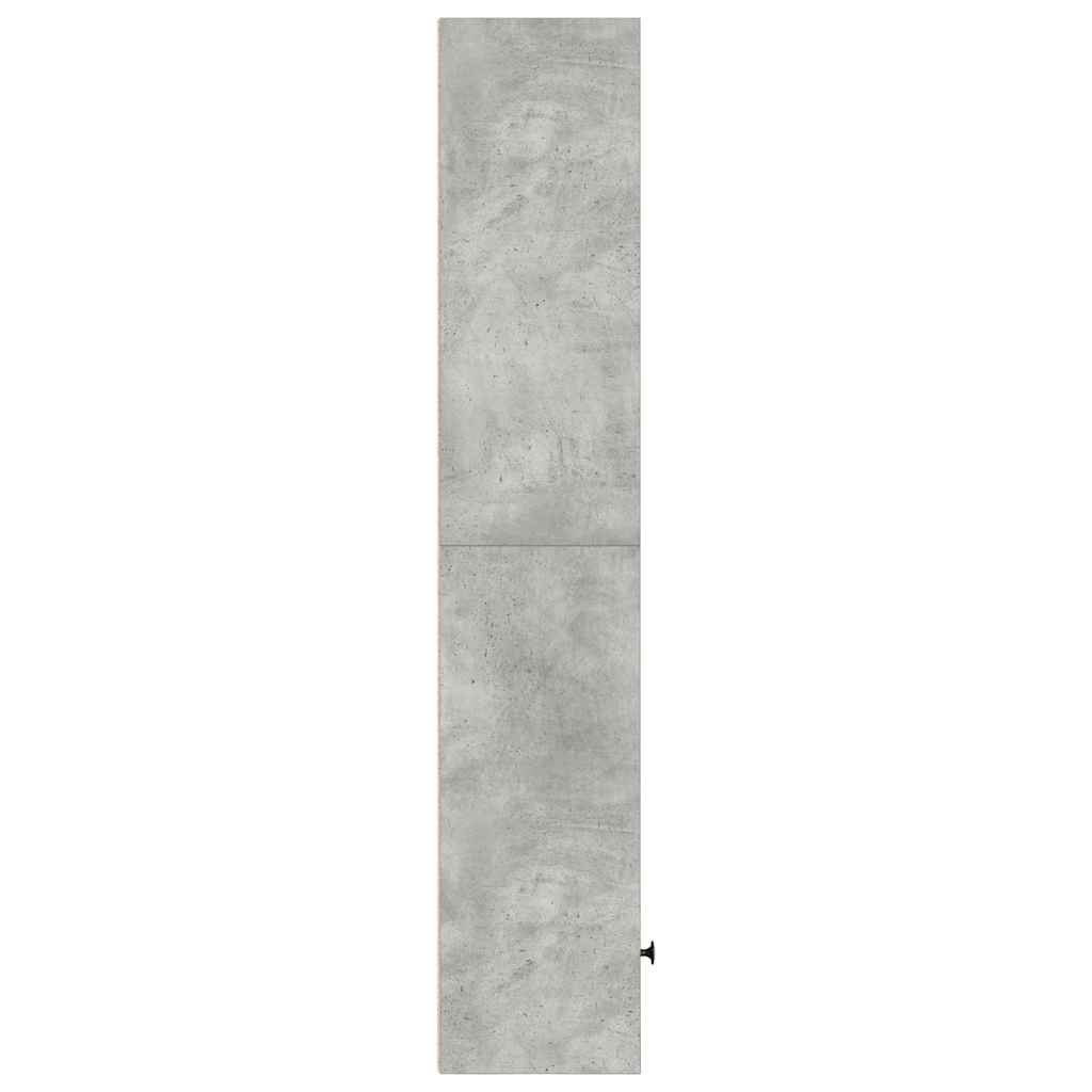 Bibliothèque gris béton 31x24x127 cm bois d'ingénierie - XIOS