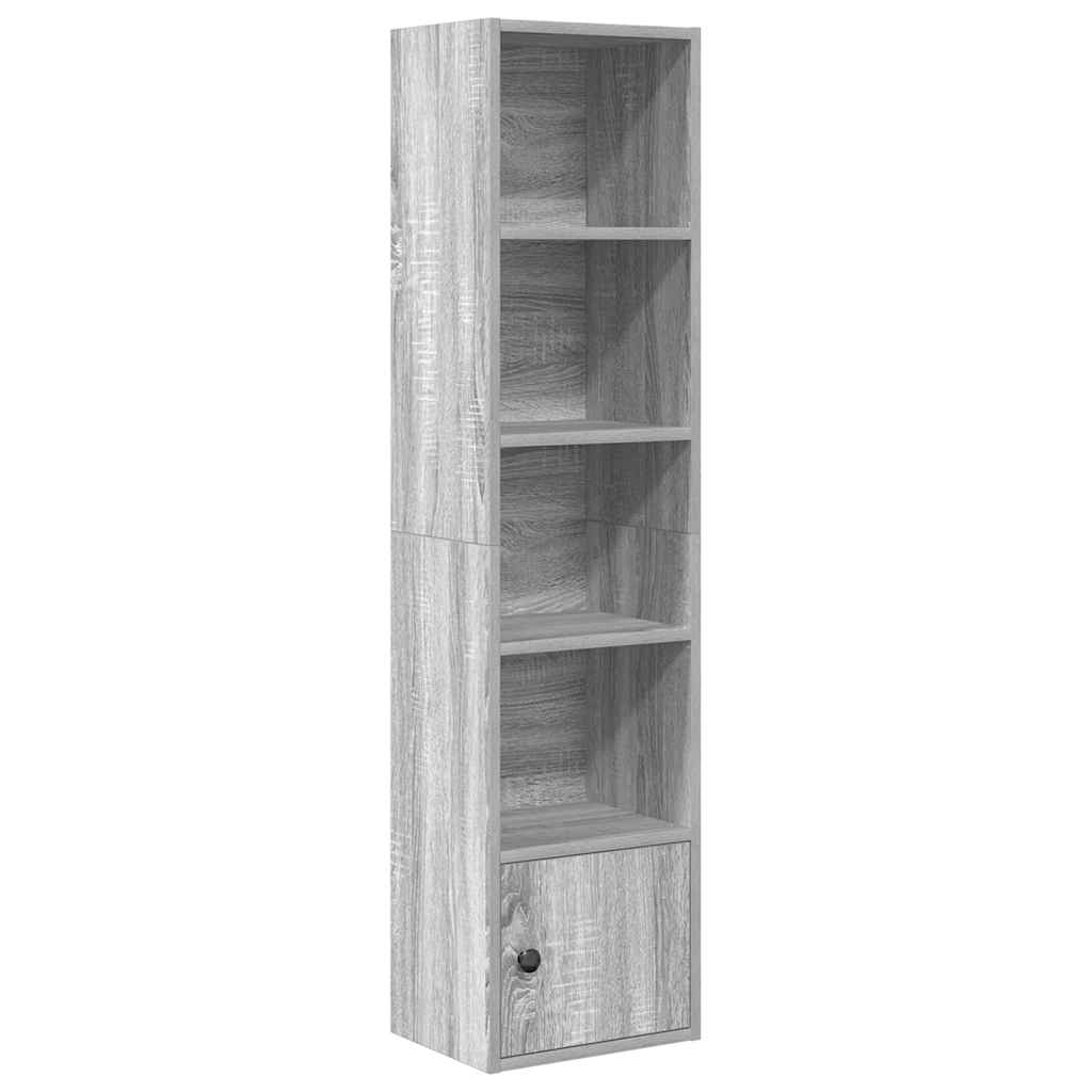 Bibliothèque sonoma gris 31x24x127 cm bois d'ingénierie - XIOS