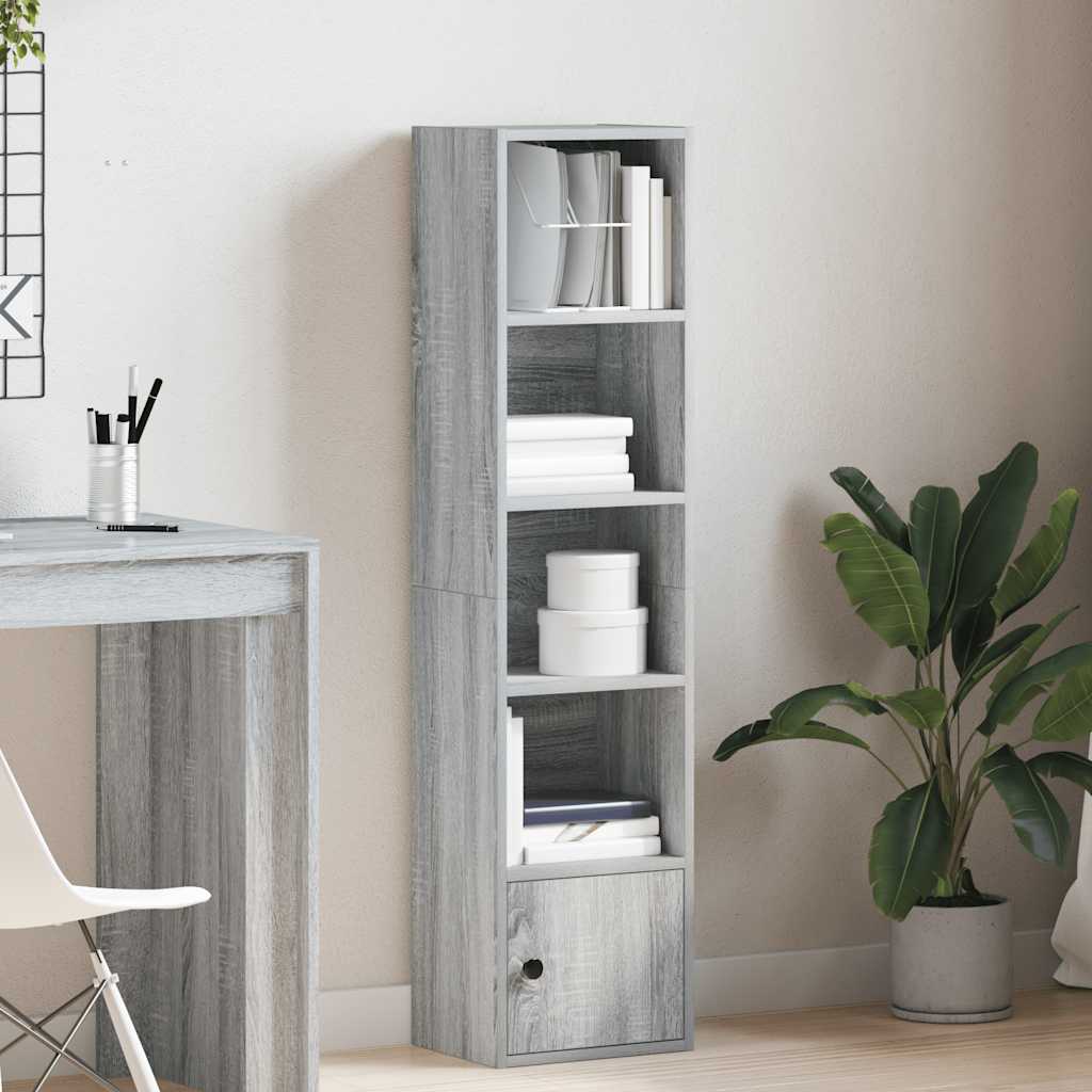 Bibliothèque sonoma gris 31x24x127 cm bois d'ingénierie - XIOS