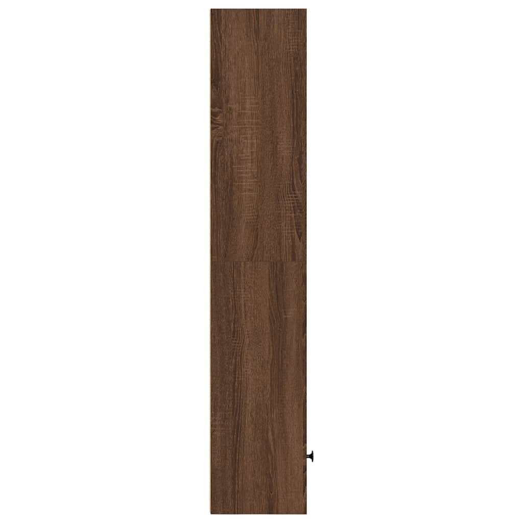 Bibliothèque chêne marron 31x24x127 cm bois d'ingénierie - XIOS