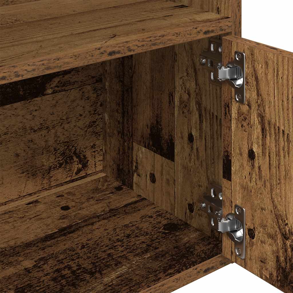 Bibliothèque vieux bois 31x24x127 cm bois d'ingénierie - XIOS