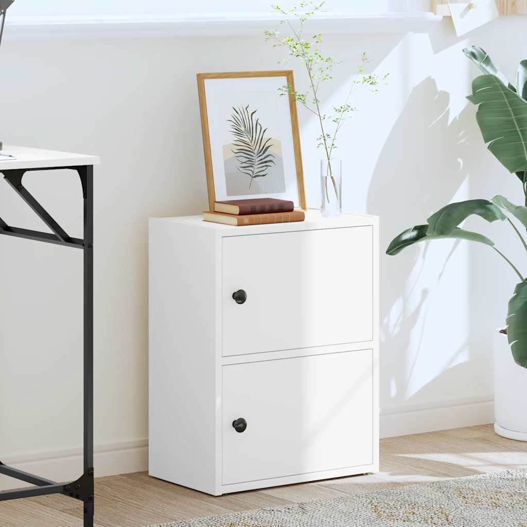 Bibliothèque blanc 40x24x52 cm bois d'ingénierie - XIOS