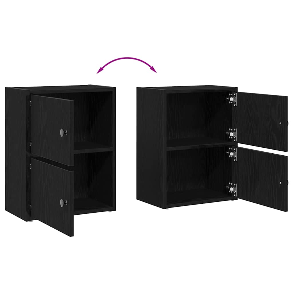 Bibliothèque chêne noir 40x24x52 cm bois d'ingénierie - XIOS