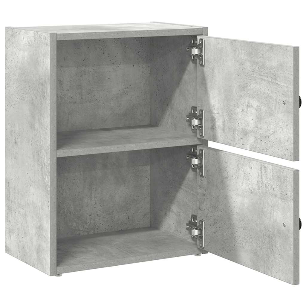 Bibliothèque gris béton 40x24x52 cm bois d'ingénierie - XIOS
