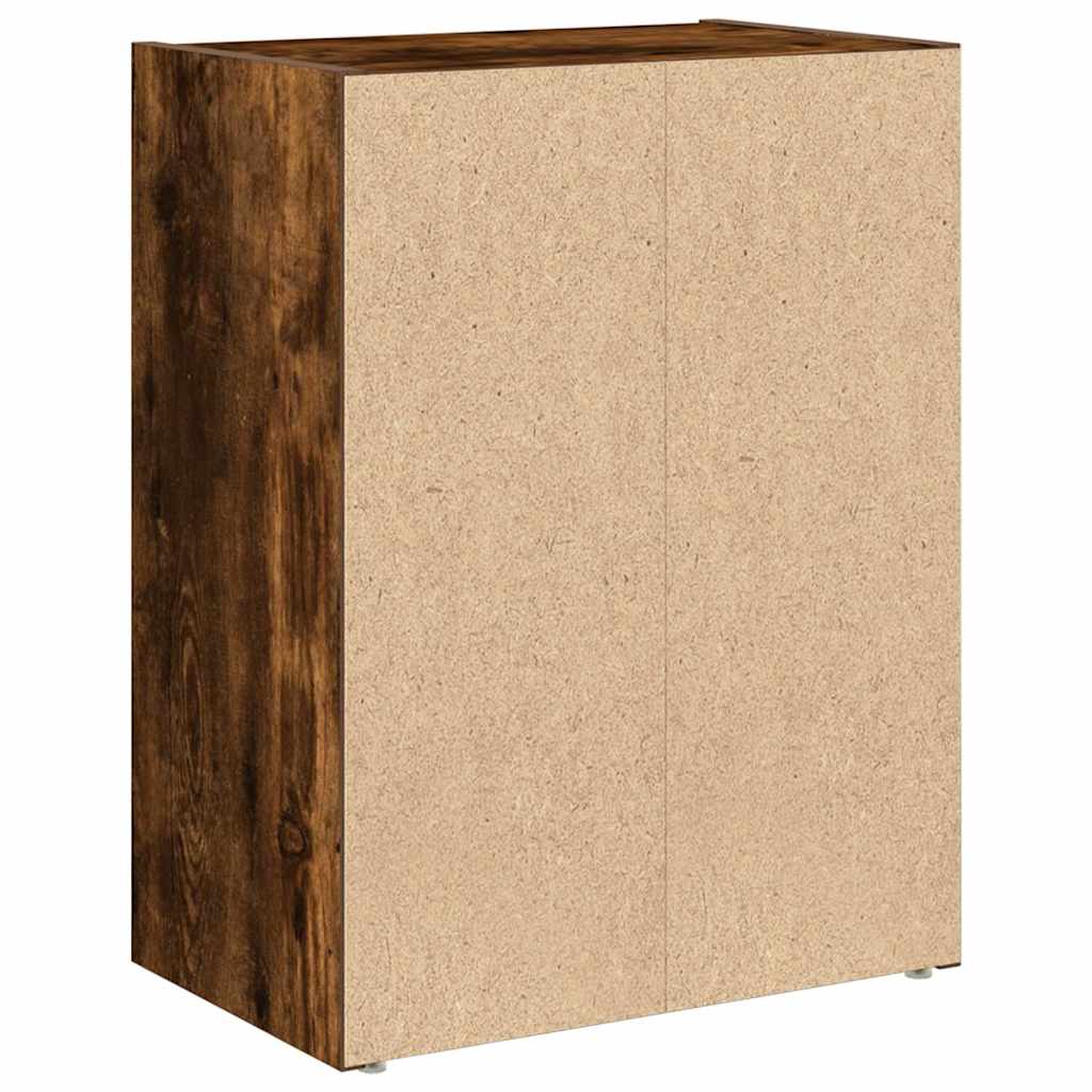 Bibliothèque chêne fumé 40x24x52 cm bois d'ingénierie - XIOS