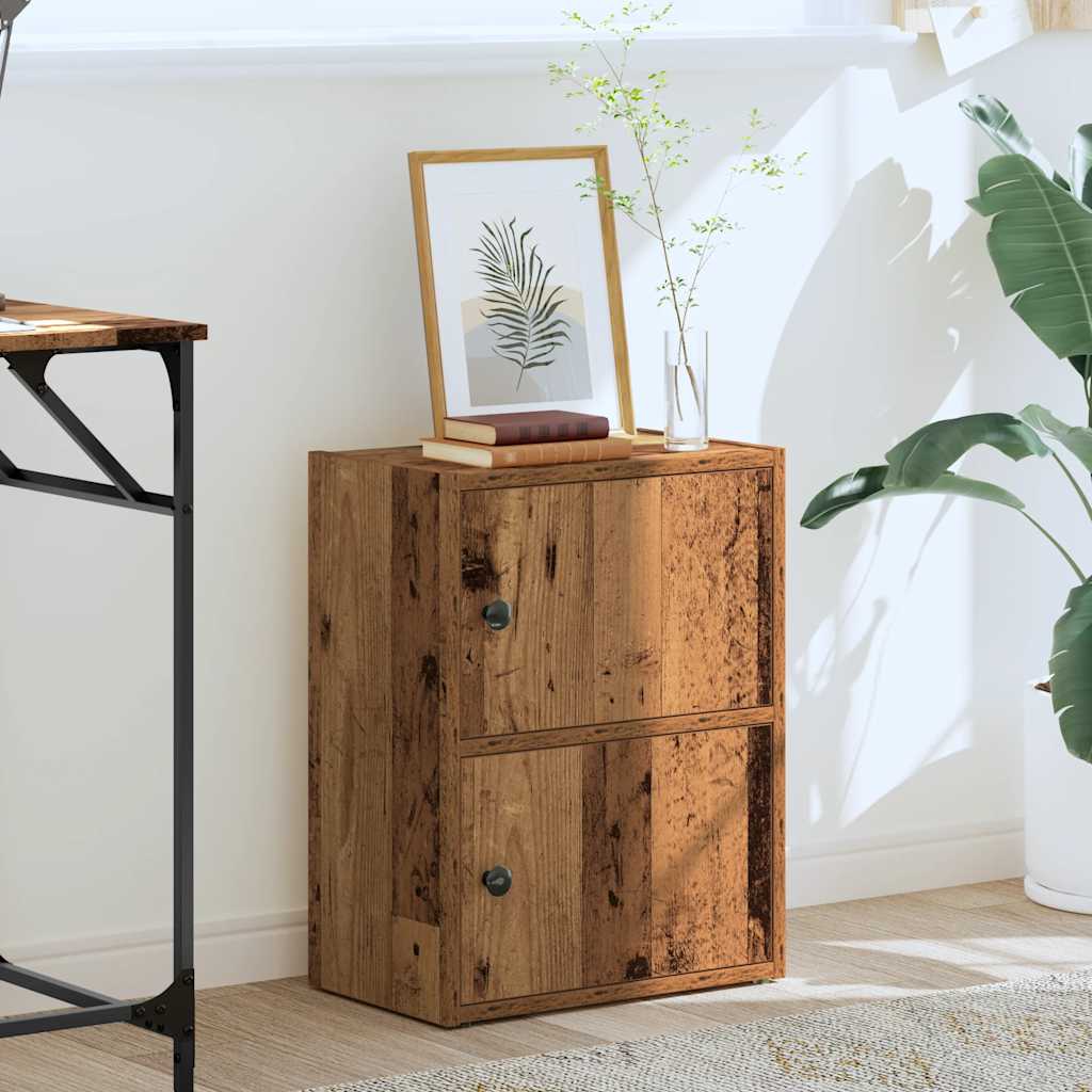 Bibliothèque vieux bois 40x24x52 cm bois d'ingénierie - XIOS