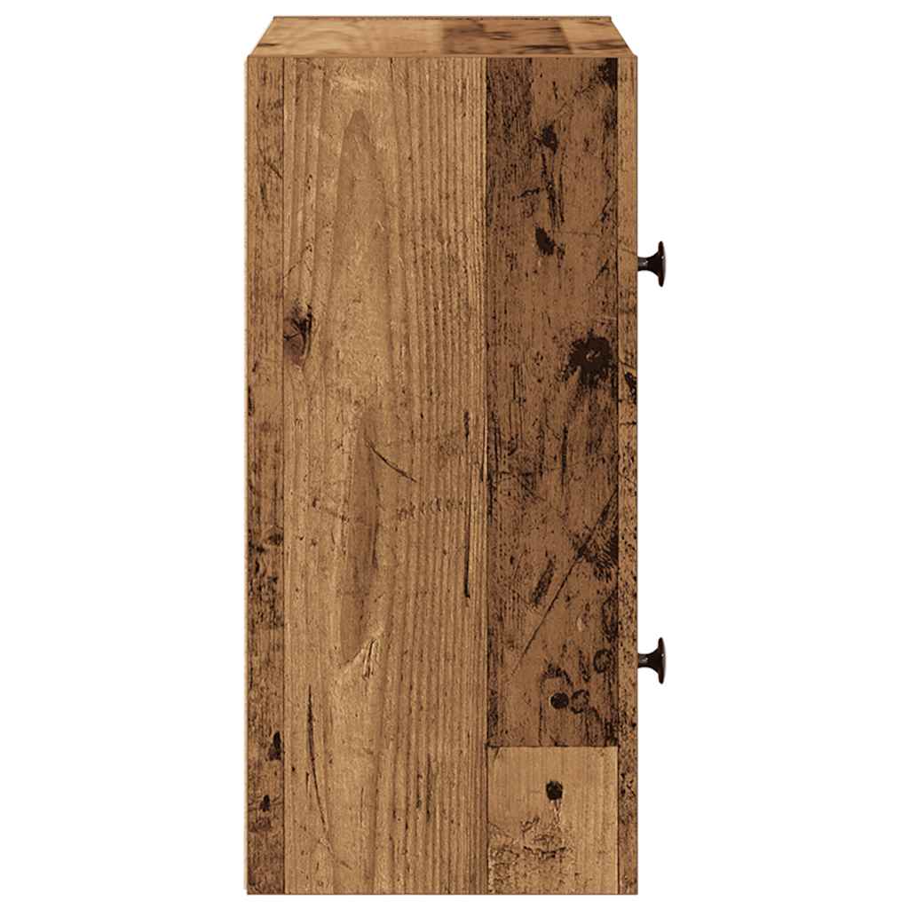 Bibliothèque vieux bois 40x24x52 cm bois d'ingénierie - XIOS