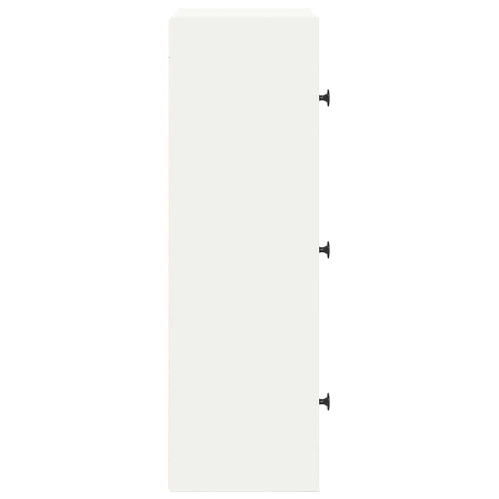 Bibliothèque blanc 40x24x77 cm bois d'ingénierie - XIOS