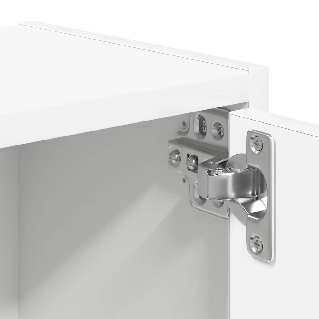 Bibliothèque blanc 40x24x77 cm bois d'ingénierie - XIOS