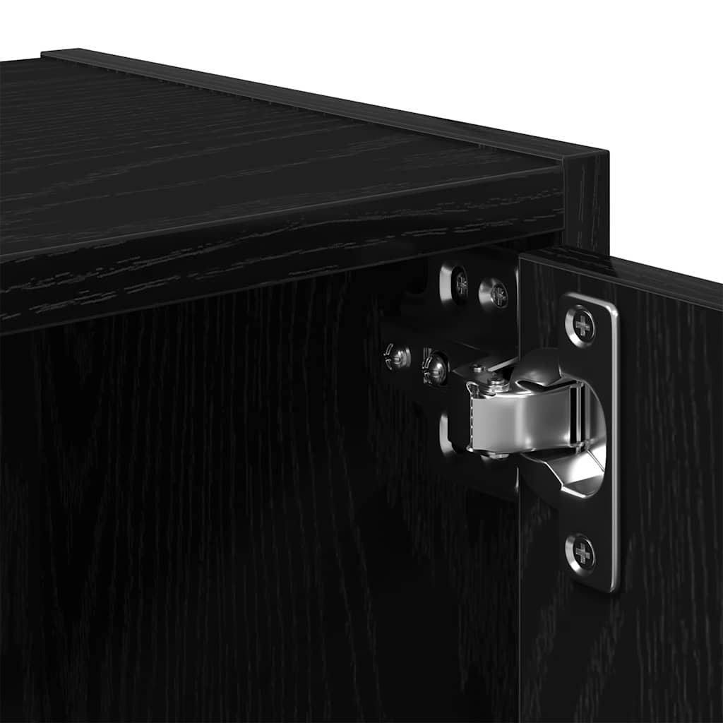 Bibliothèque chêne noir 40x24x77 cm bois d'ingénierie - XIOS