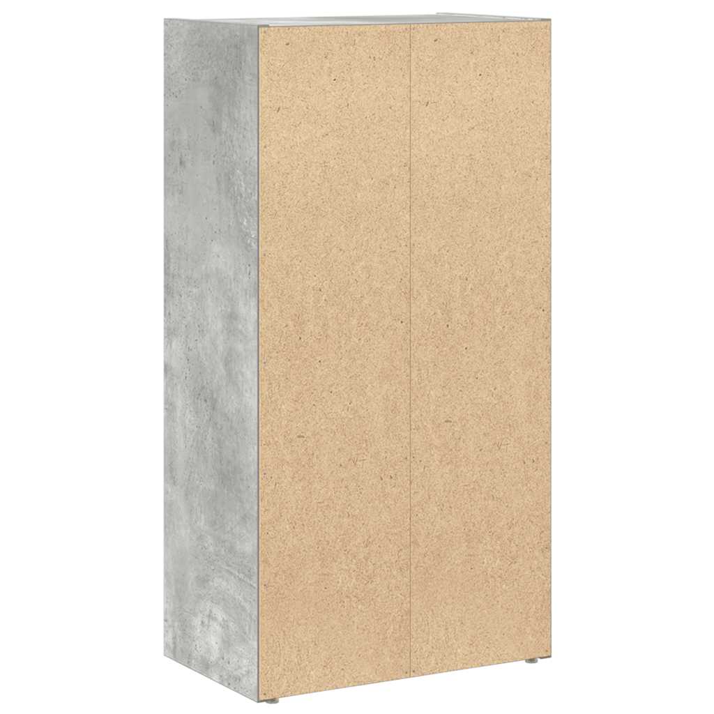 Bibliothèque gris béton 40x24x77 cm bois d'ingénierie - XIOS