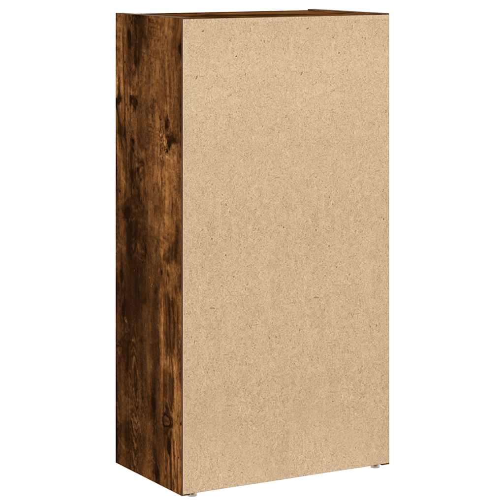 Bibliothèque chêne fumé 40x24x77 cm bois d'ingénierie - XIOS