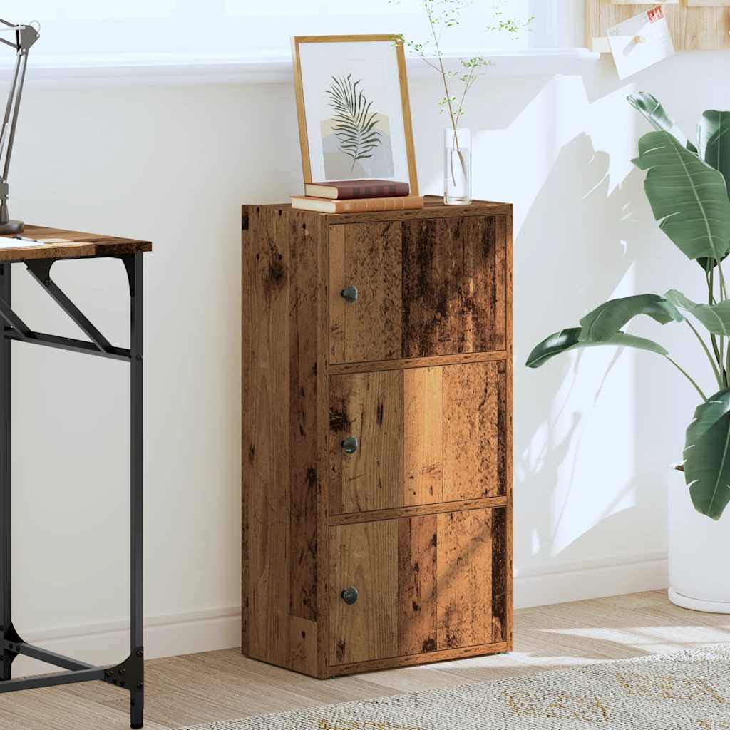 Bibliothèque vieux bois 40x24x77 cm bois d'ingénierie - XIOS