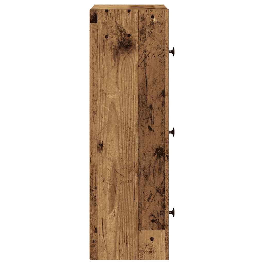 Bibliothèque vieux bois 40x24x77 cm bois d'ingénierie - XIOS