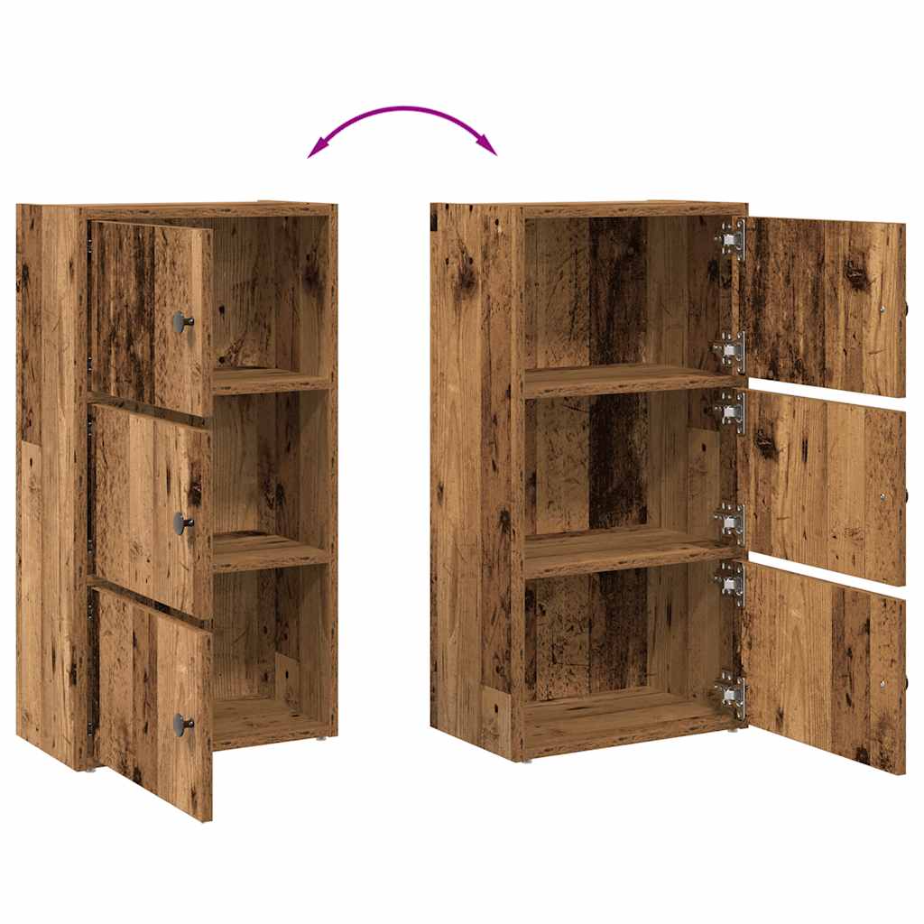 Bibliothèque vieux bois 40x24x77 cm bois d'ingénierie - XIOS