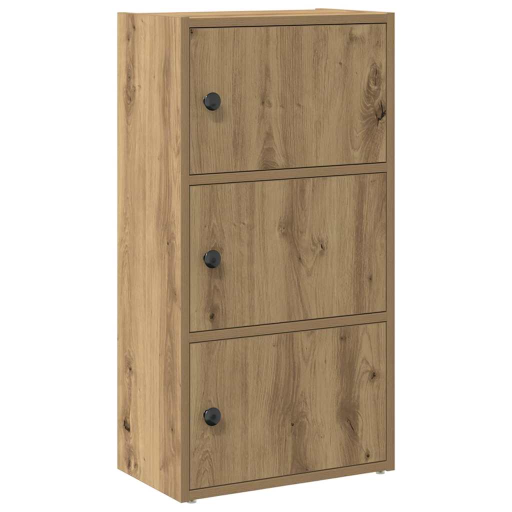 Bibliothèque chêne artisanal 40x24x77 cm bois d'ingénierie