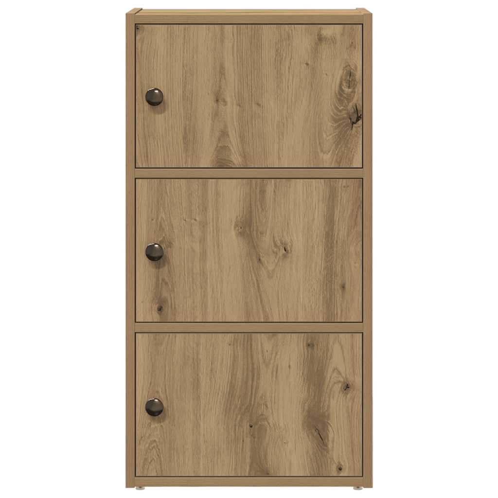 Bibliothèque chêne artisanal 40x24x77 cm bois d'ingénierie