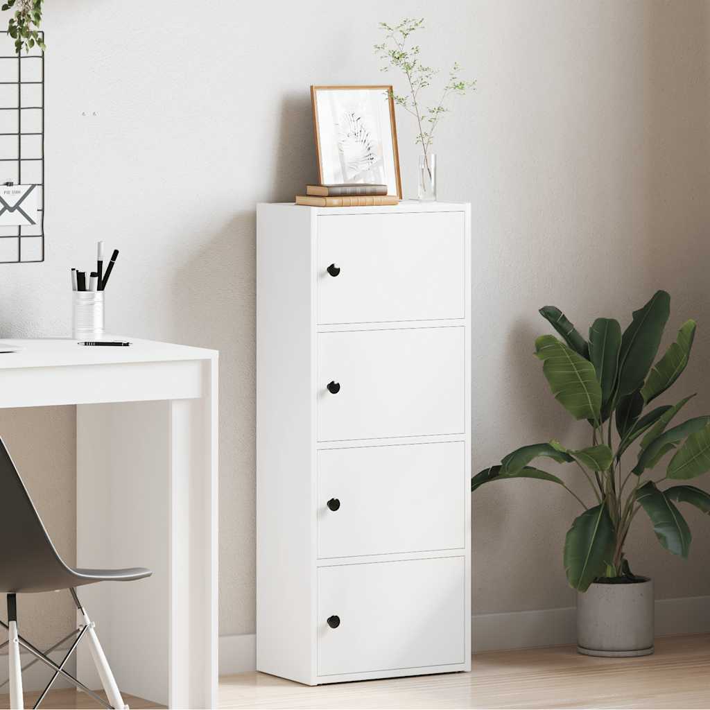 Bibliothèque blanc 40x24x102 cm bois d'ingénierie - XIOS