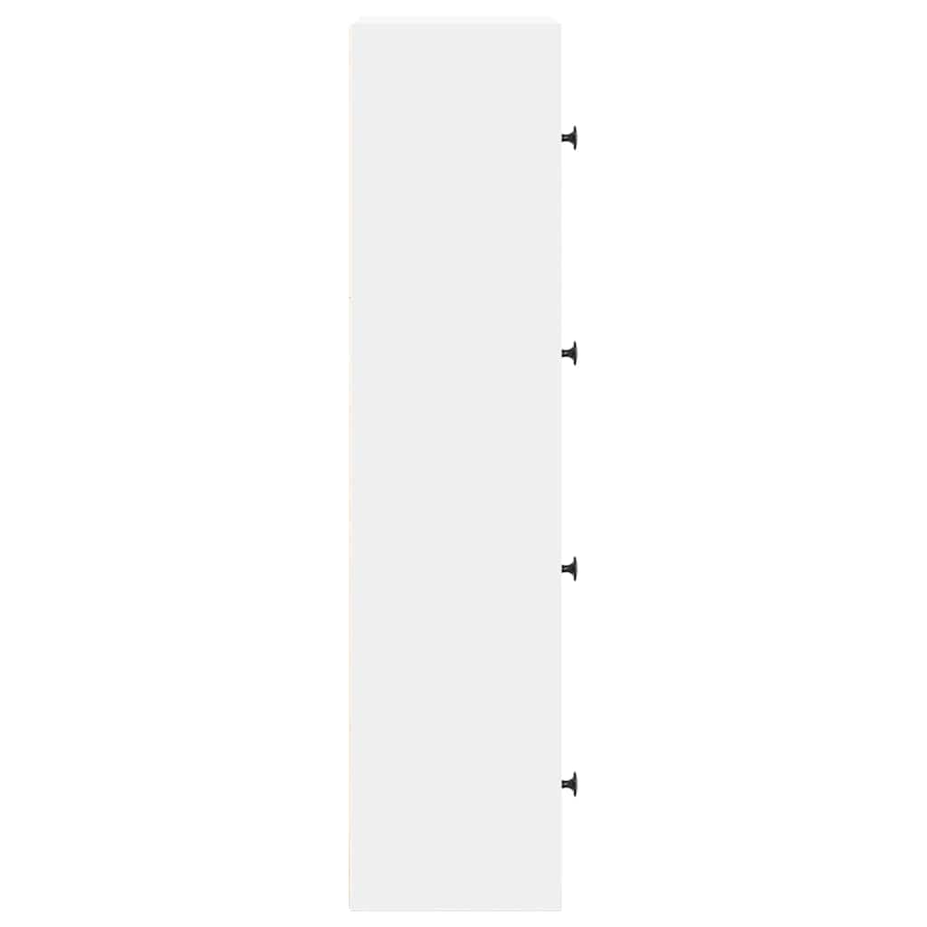 Bibliothèque blanc 40x24x102 cm bois d'ingénierie - XIOS