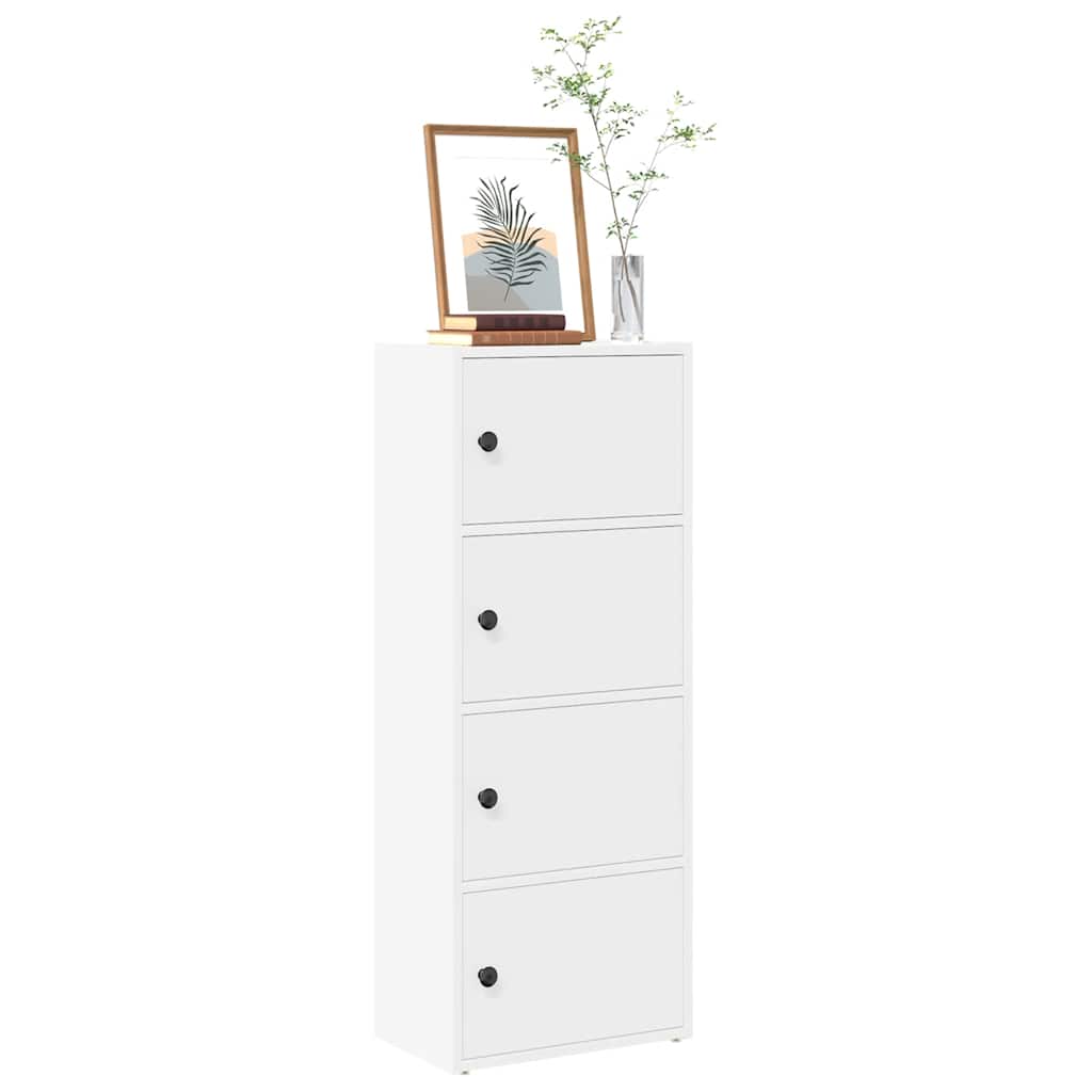 Bibliothèque blanc 40x24x102 cm bois d'ingénierie - XIOS