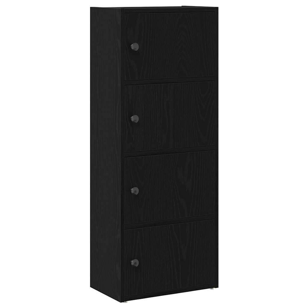 Bibliothèque chêne noir 40x24x102 cm bois d'ingénierie - XIOS