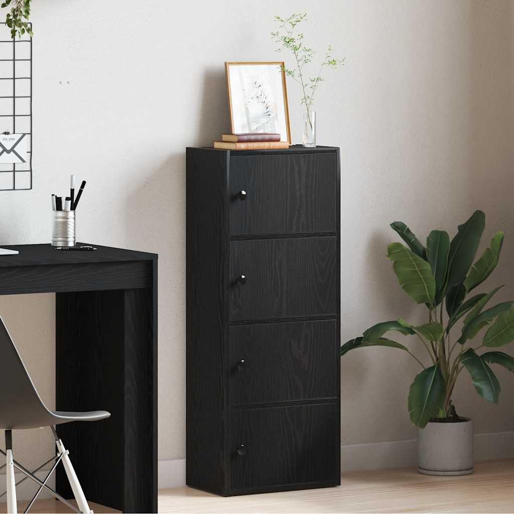 Bibliothèque chêne noir 40x24x102 cm bois d'ingénierie - XIOS