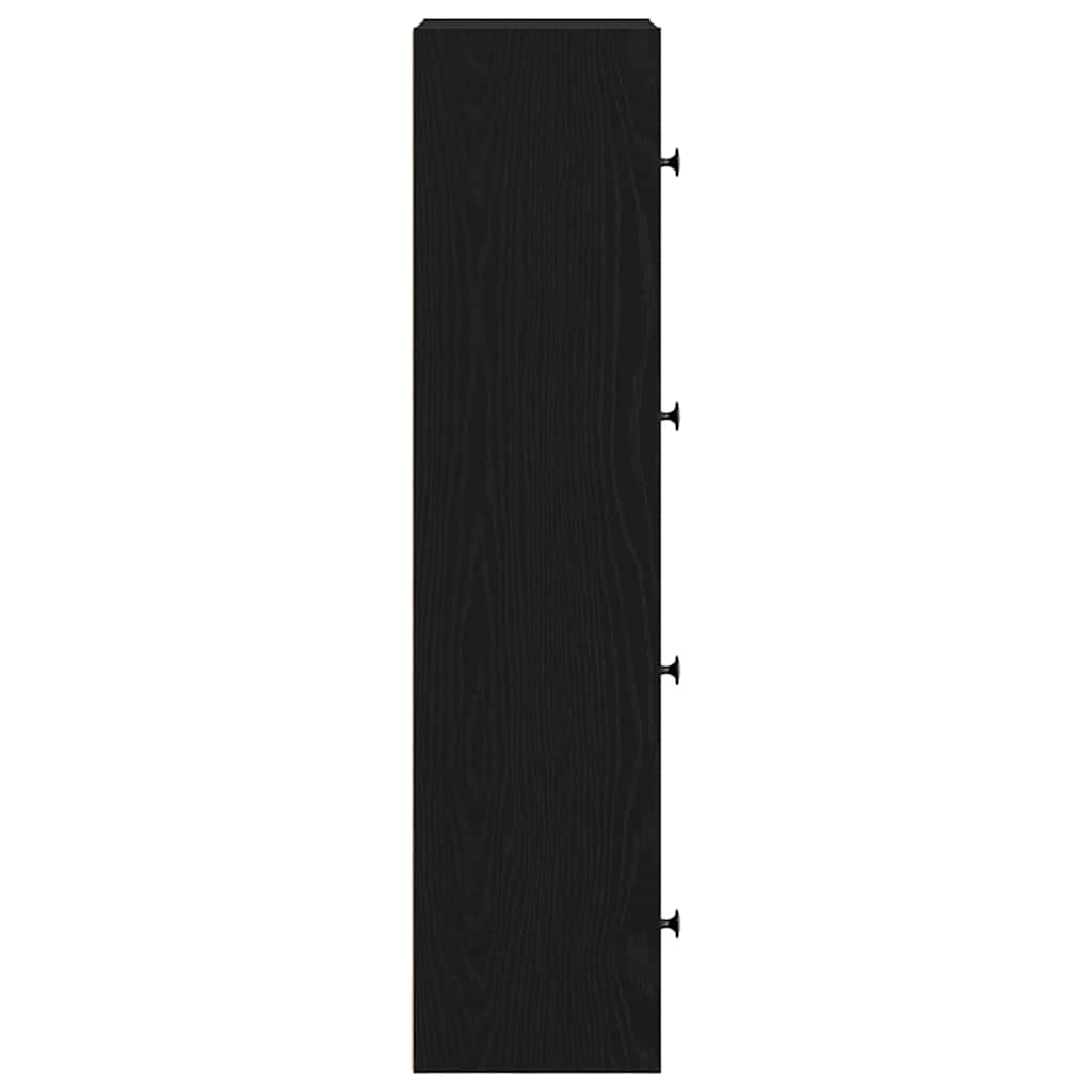 Bibliothèque chêne noir 40x24x102 cm bois d'ingénierie - XIOS