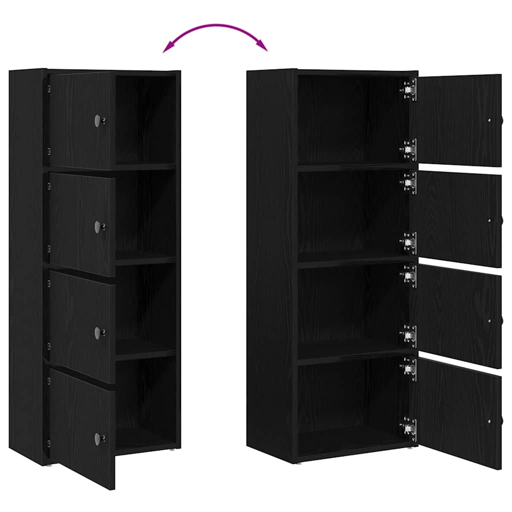 Bibliothèque chêne noir 40x24x102 cm bois d'ingénierie - XIOS