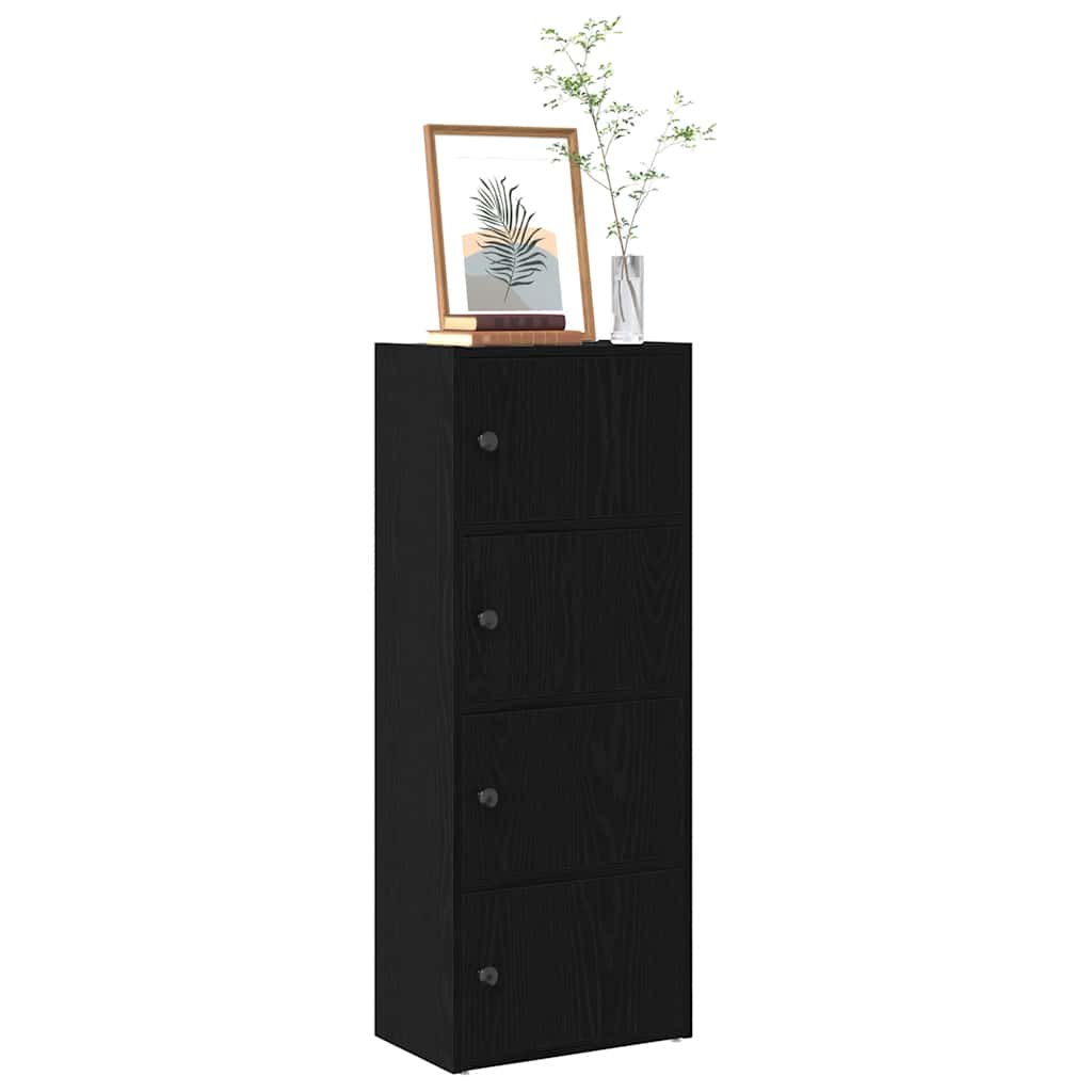 Bibliothèque chêne noir 40x24x102 cm bois d'ingénierie - XIOS